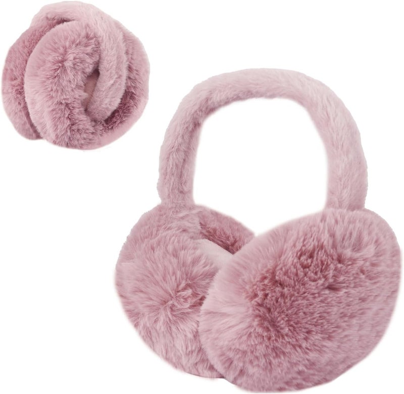 Duxesuk 1 Pcs Headband Winter, Ear Muffs for Women & Men, Foldable Fluffy Earmuffs with Headband, Headband Winter - Image 1